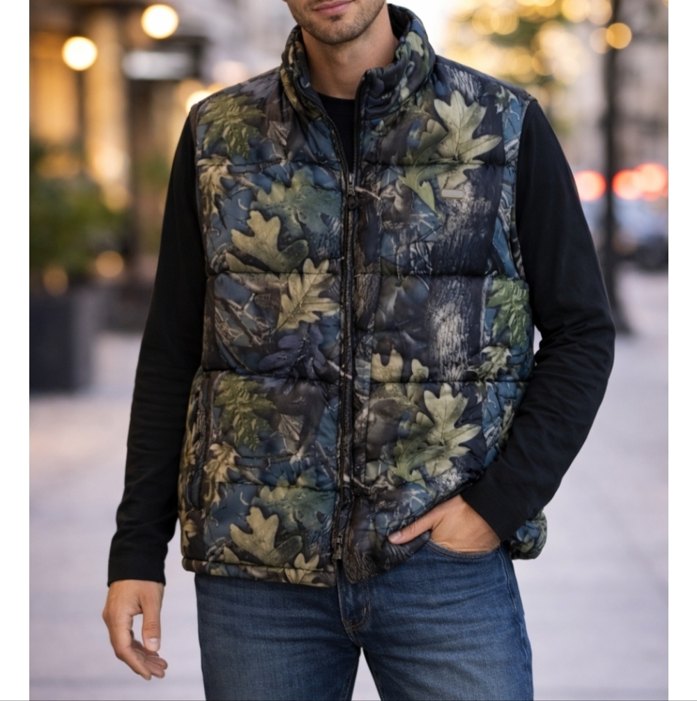 Men's Vintage ENYCE Wood Puffer Vest